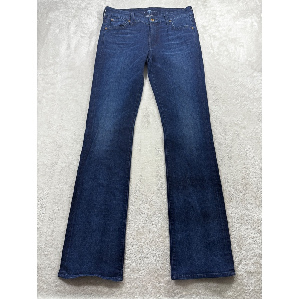 7 For All Mankind Womens Kimmie Bootcut Dark Wash Jeans 29 Meas: 29x33